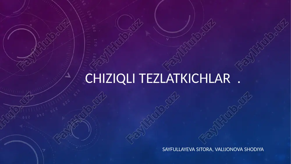 chiziqli tezlatgichlar — PPTX