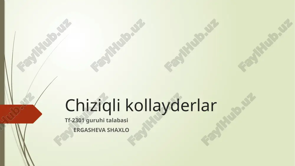chiziqli kollayderlar kurs ishi — PPTX