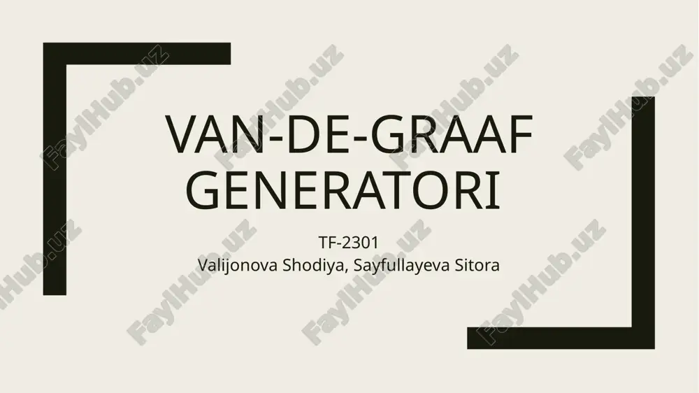 van-de-graaf generatori — PPTX