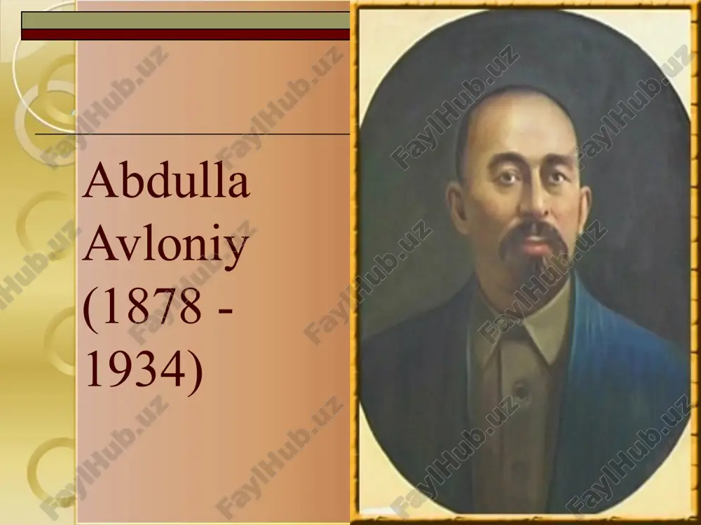 abdulla avloniy — PPTX