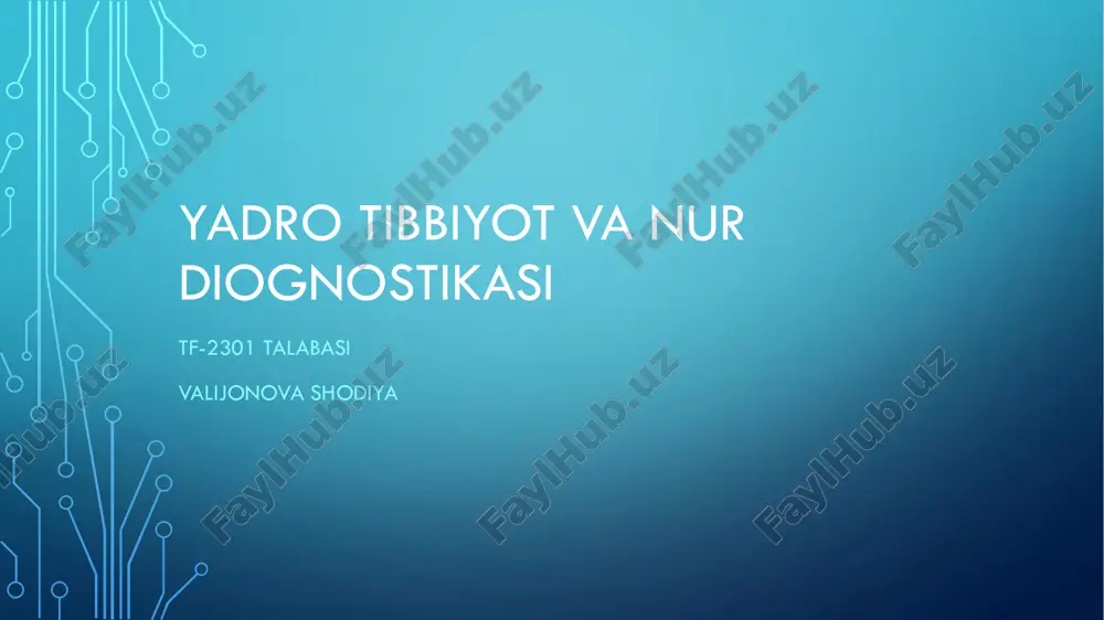 yadro tibbiyot va nur diognostikasi 2 — PDF