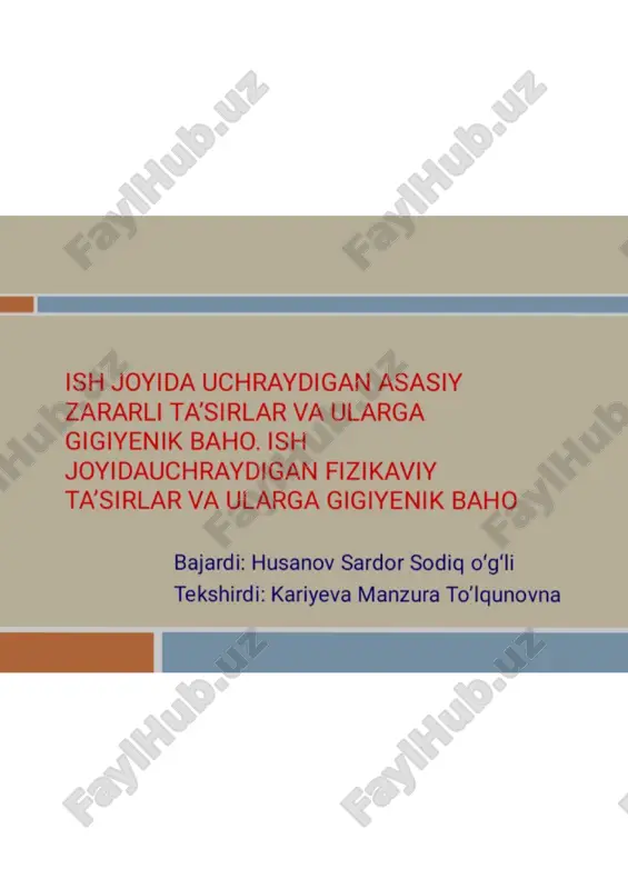 xavfli ishlab chiqarish omili (opf) — PDF