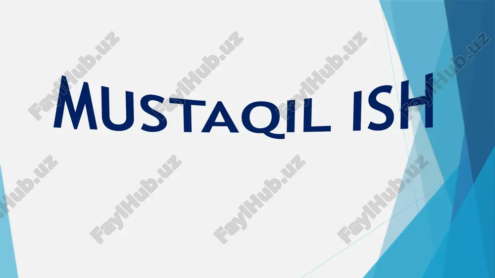 mustaqil ish | ta'lim mazmuni, metodlari va vositalari bilan bog'liq zamonaviy ta'limning asoslari — PPTX