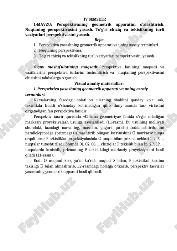 perspektivaning geometrik apparati — DOC