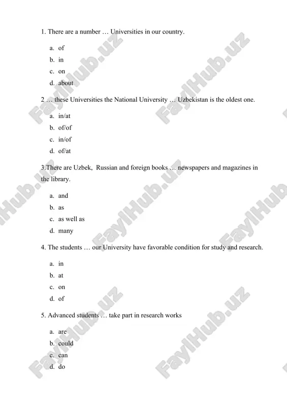 english test — DOC