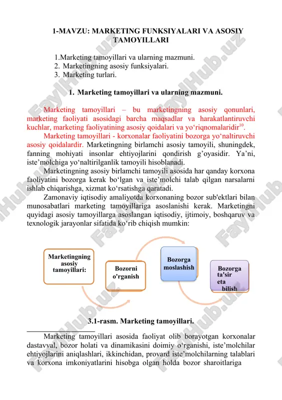 marketingning asosiy tamoyillari — DOC