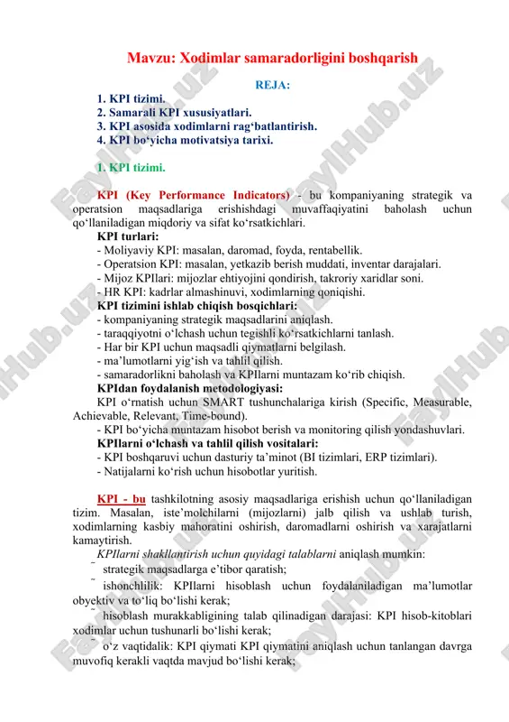 kpi tizimi — DOC