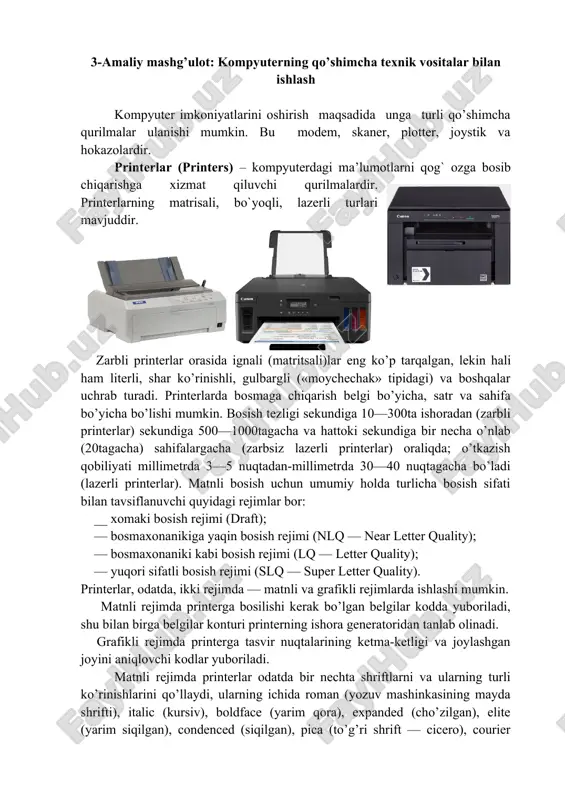 ignali (matritsali) printer — DOC