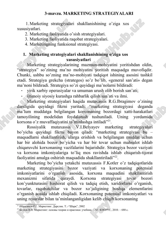 marketing strategiyalari — DOC