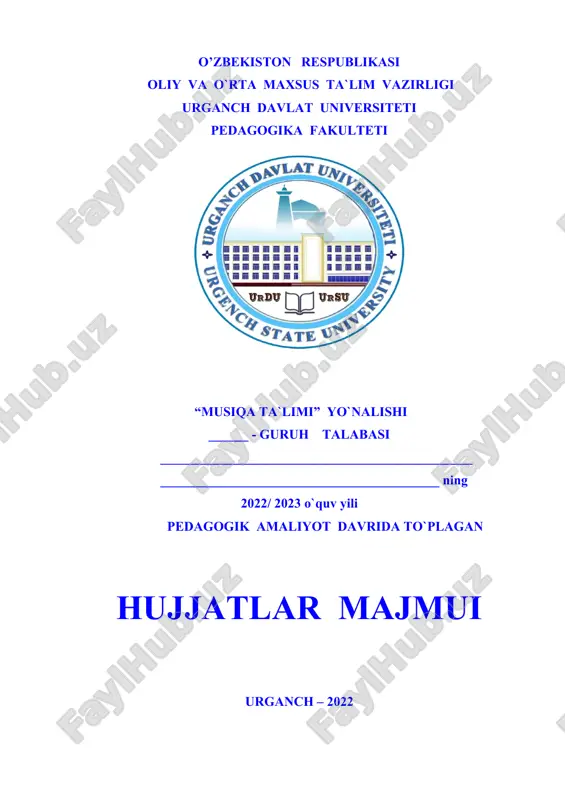 "pedagogik amaliyotlarni tashkil etish talablari" — DOC