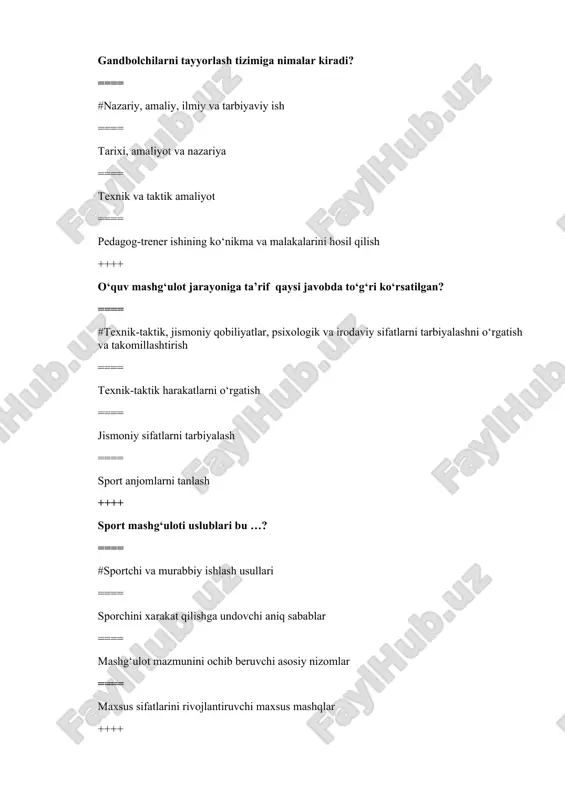 gandbolchilarni tayyorlash tizimi — DOC