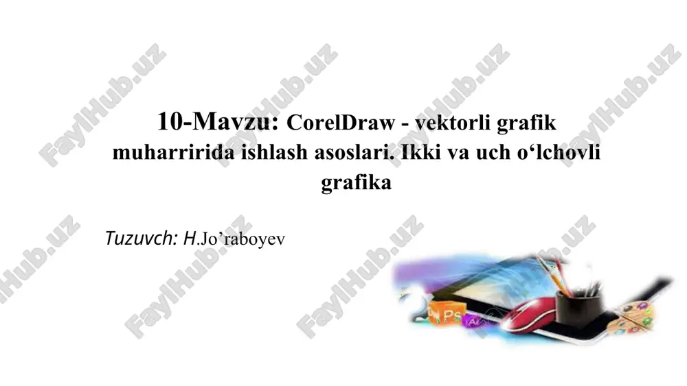 coreldraw - vektorli grafik muharririda ishlash asoslari — DOC