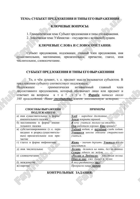sub'ekt o'zbek tilida — DOC