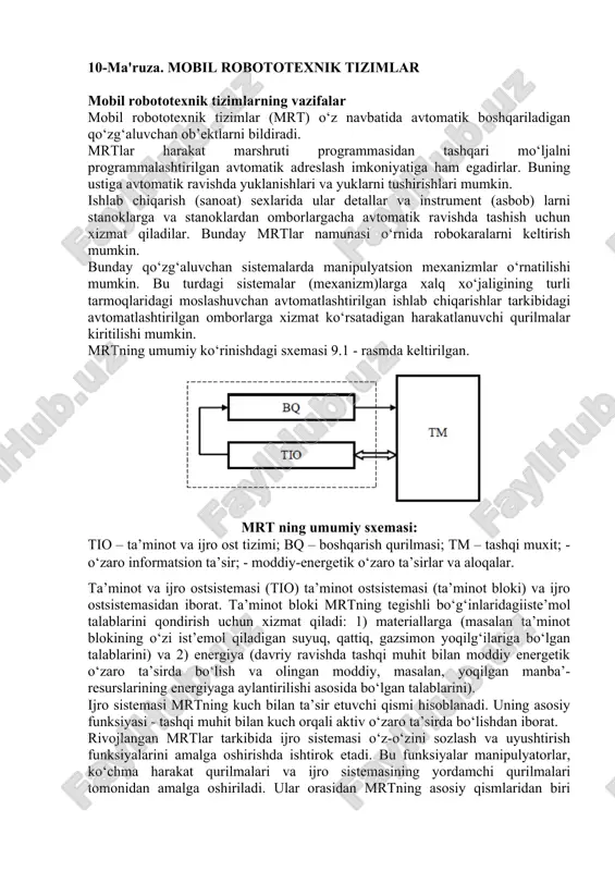 mobil robototexnik tizimlar — DOC
