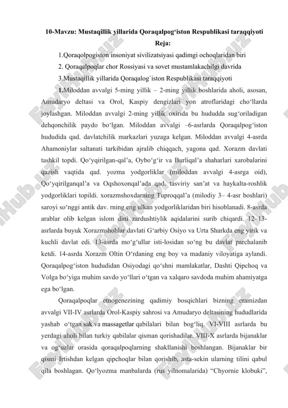 qoraqalpog‘iston respublikasi taraqqiyoti — DOC