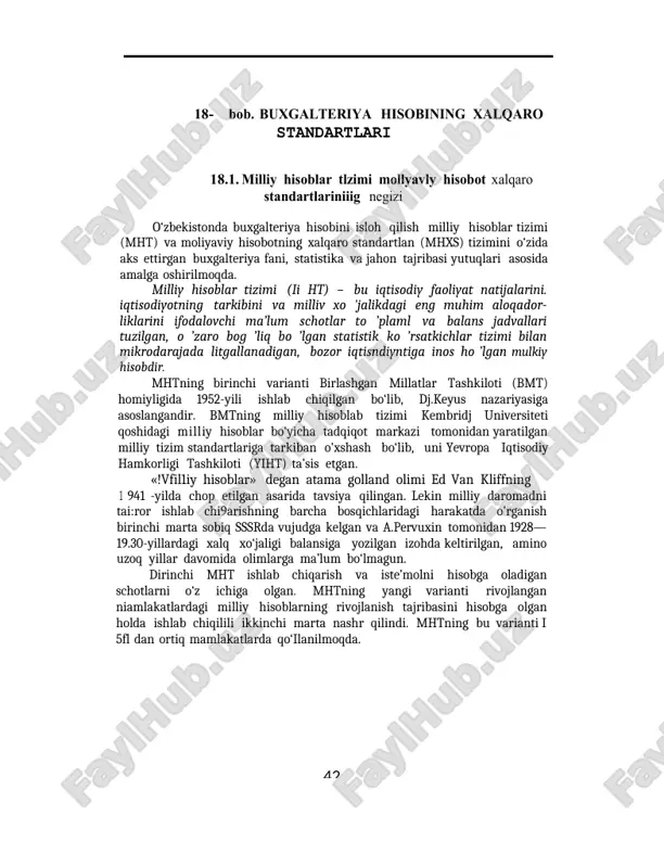 buxgalteriya hisobining xalqaro standartlari — DOC