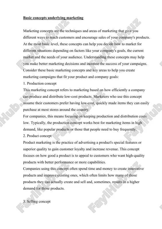 marketing concepts — DOC