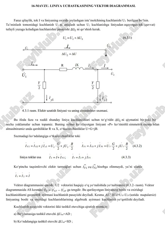 liniya uchastkasining vektor diagrammasi — DOC