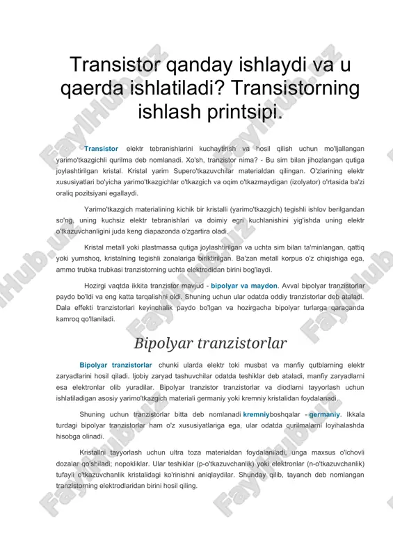 transistor — DOC