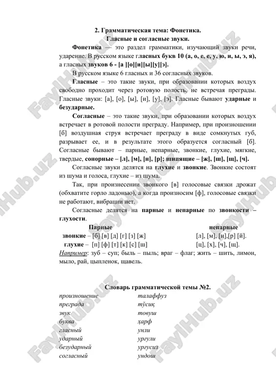 grammaticheskaya tema: fonetika — DOC