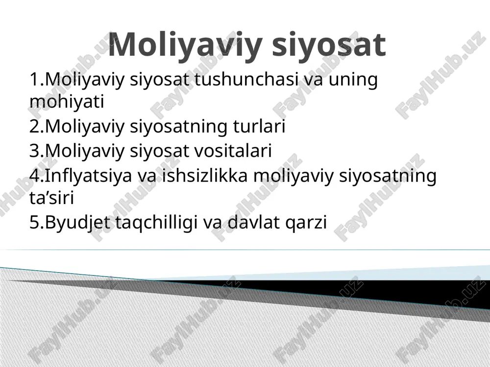 moliyaviy siyosat — PPTX