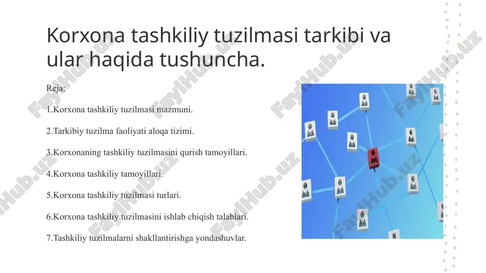 korxona tashkiliy tuzilmasi tamoyillari tarkibi — PPTX