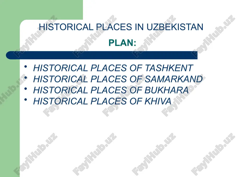historical palces in uzbekistan — PPTX