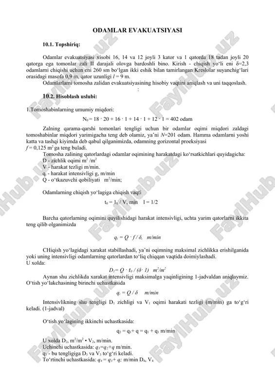 odamlar evakuatsiyasi — DOC