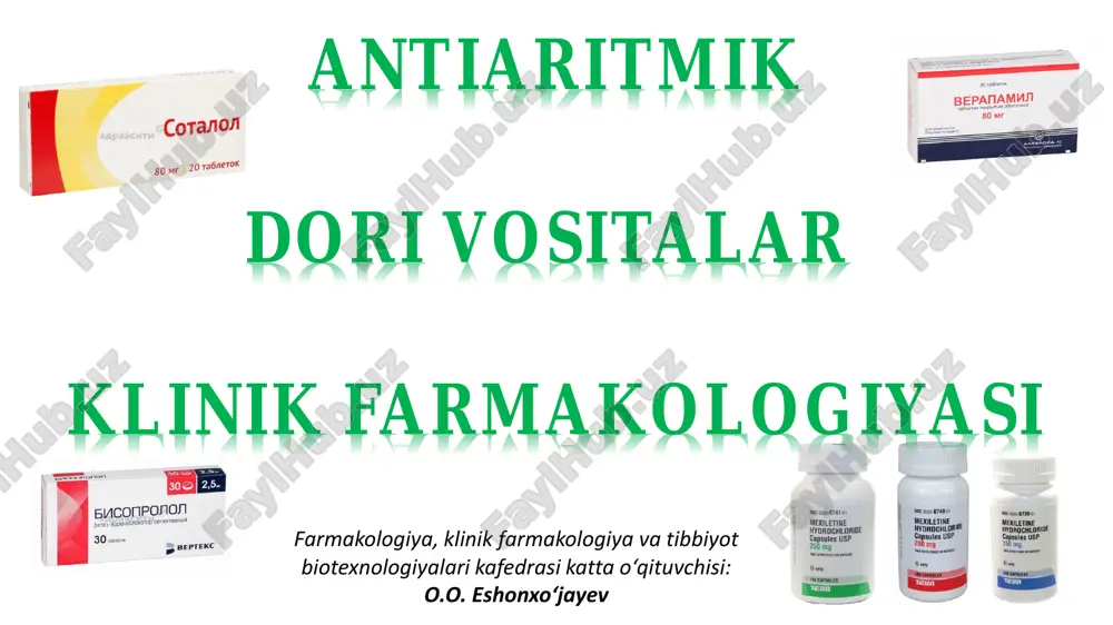 antiaritmik dori vositalari — PDF