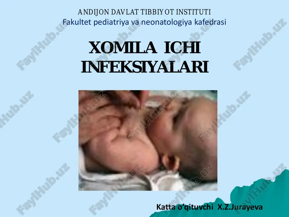 xomila ichi infeksiyalari — PDF