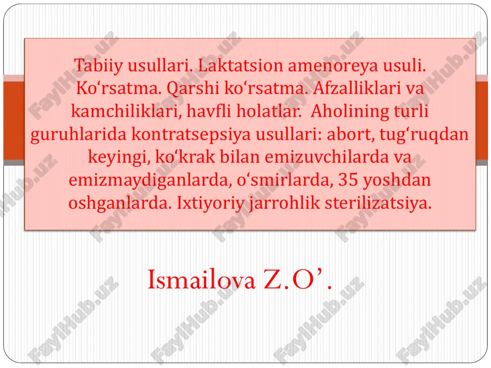 tabiiy usullari. laktatsion amenoreya usuli — PDF