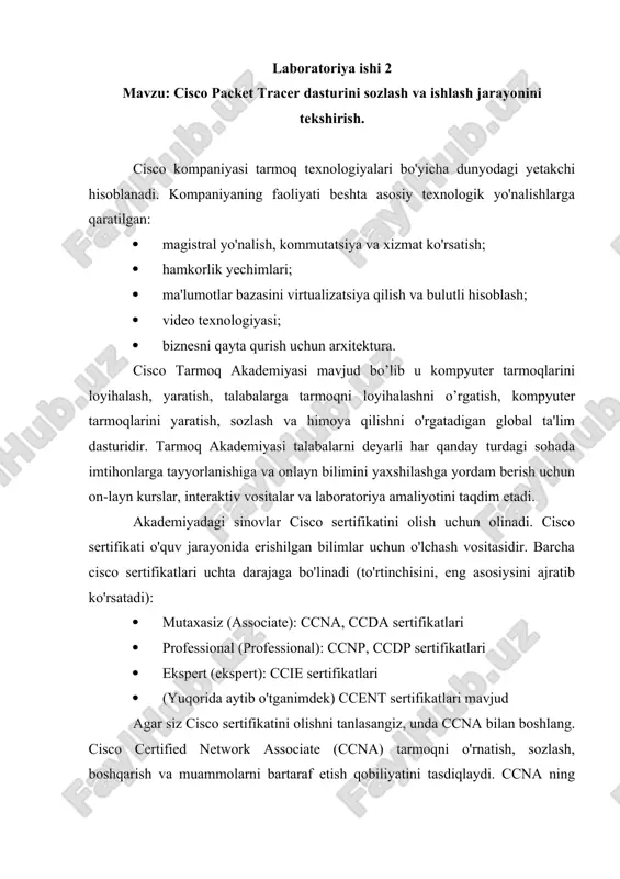 cisco packet tracer — DOC