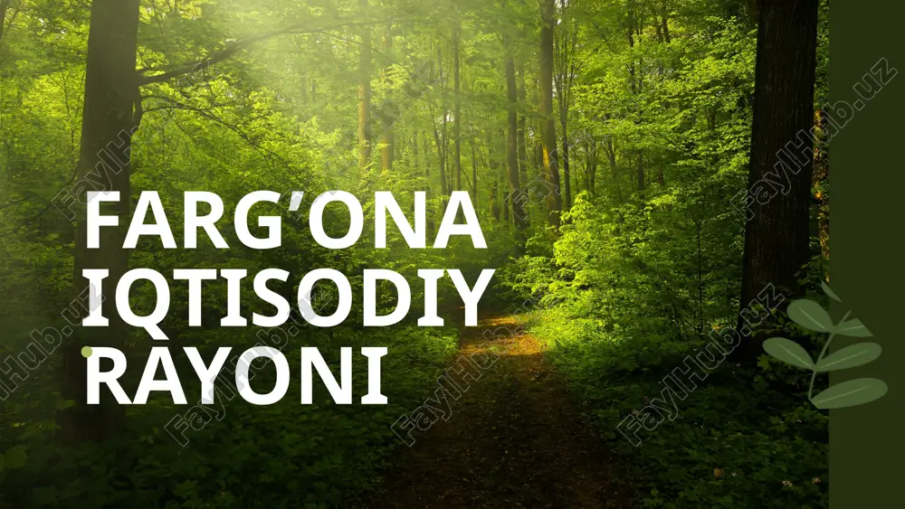 farg’ona iqtisodiy rayoni — PPTX