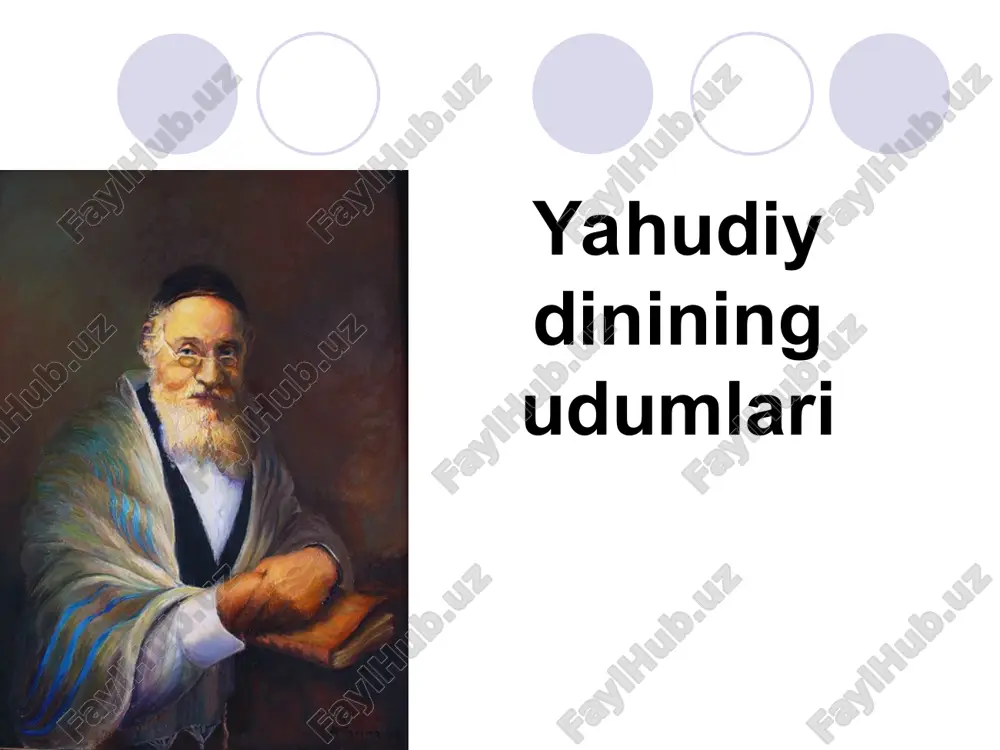 yahudiy dinining udumlari — PPT