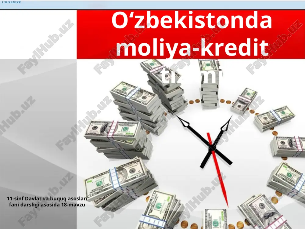 o‘zbekistonda moliya-kredit tizimi — PPT