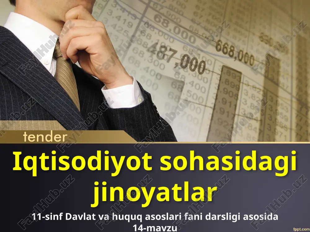 iqtisodiyot sohasidagi jinoyatlar — PPTX
