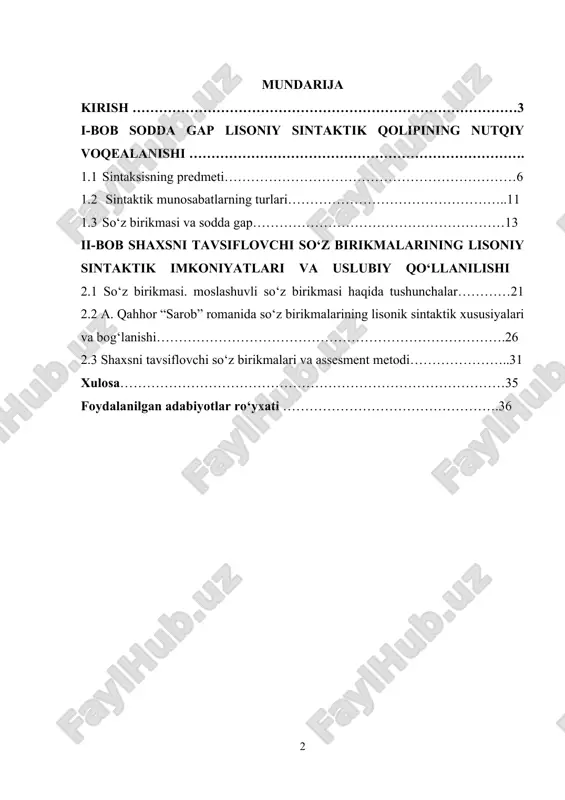 sodda gap lisoniy sintaktik qolipining nutqiy voqealanishi — PDF