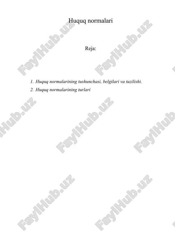 huquq normalari — DOC