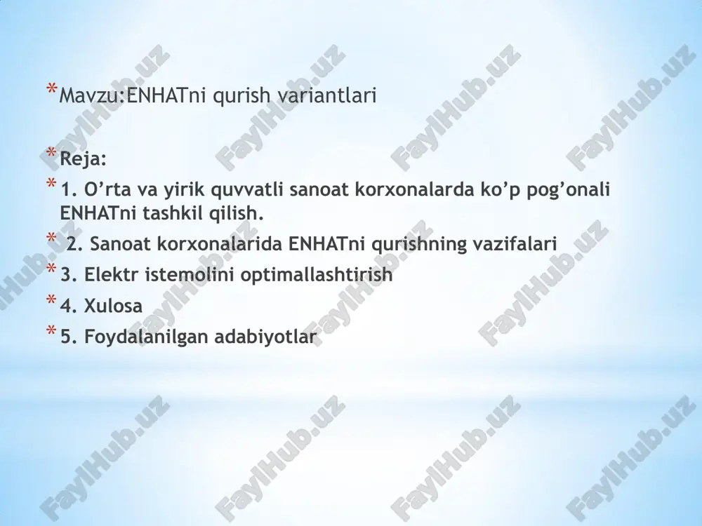 enhatni qurish variantlari — PDF