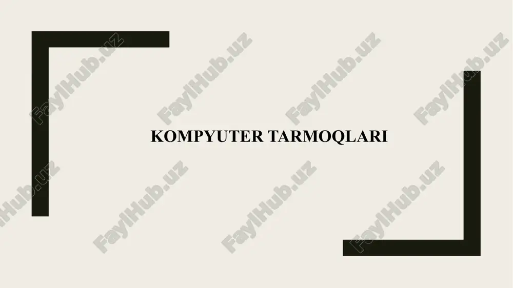 lokal hisoblash tarmoqlari (lan-local area network) — PPTX