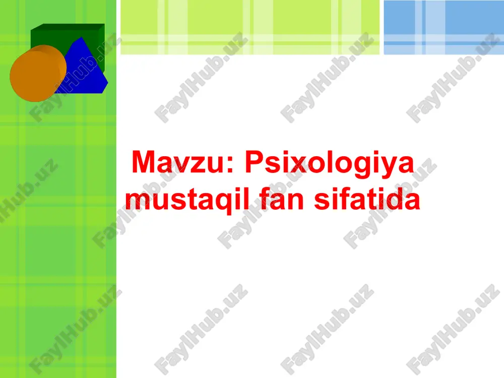 psixologiya — PPT
