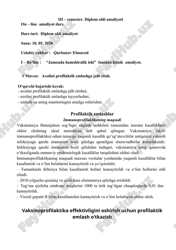 axolini profilaktik emlashga jalb etish — DOCX