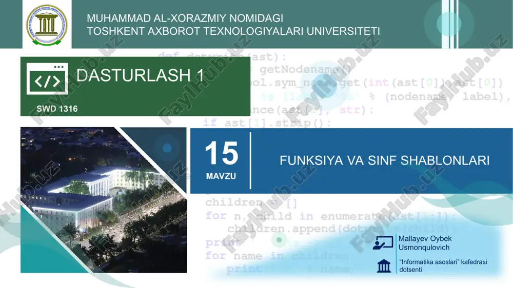 python funksiyalari — PPT