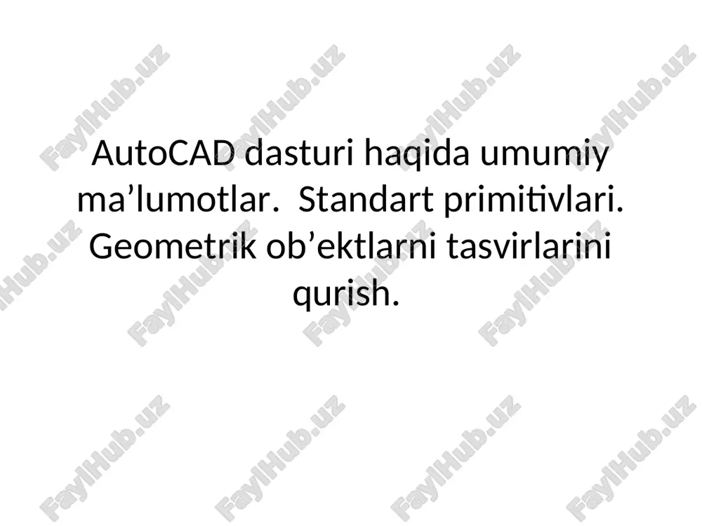 autocad dasturi — PPT