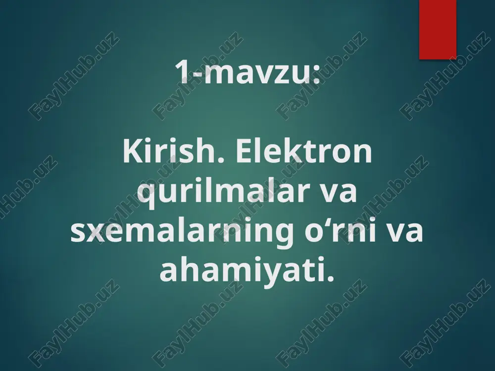 elektronika va immobilizatsiya — PPTX