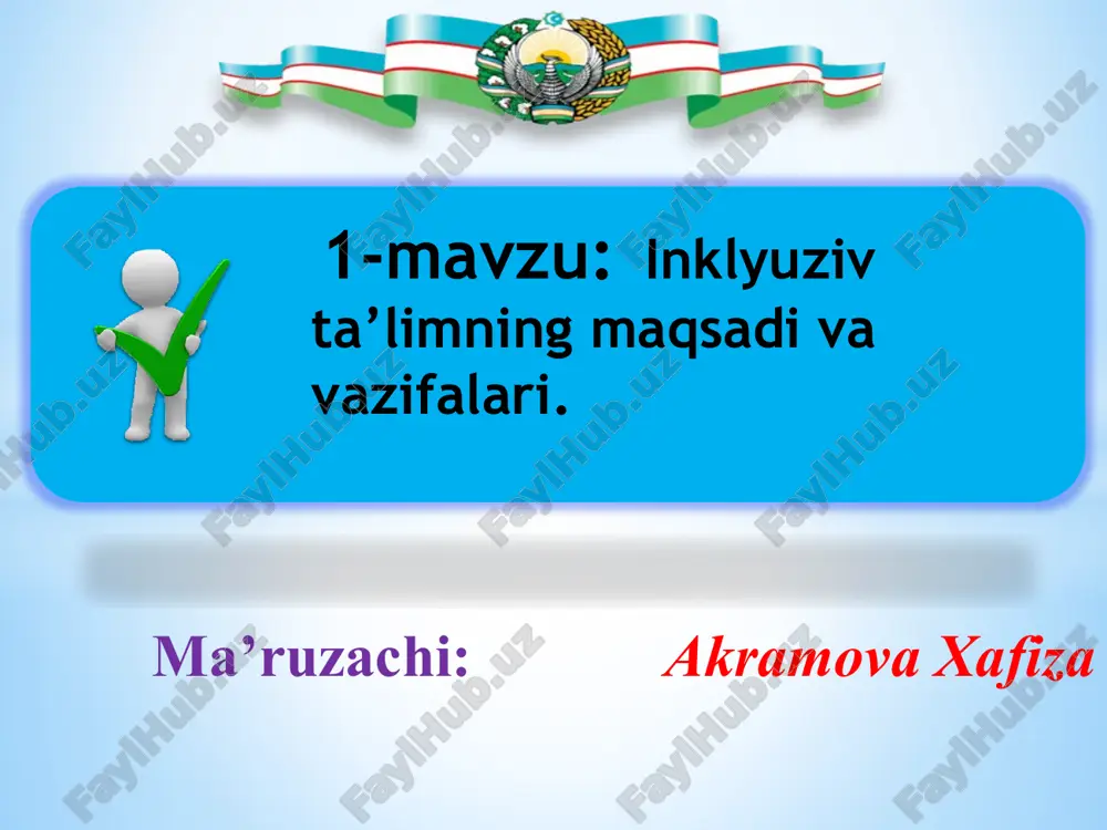 inklyuziv ta’limning maqsadi va vazifalari — PPTX