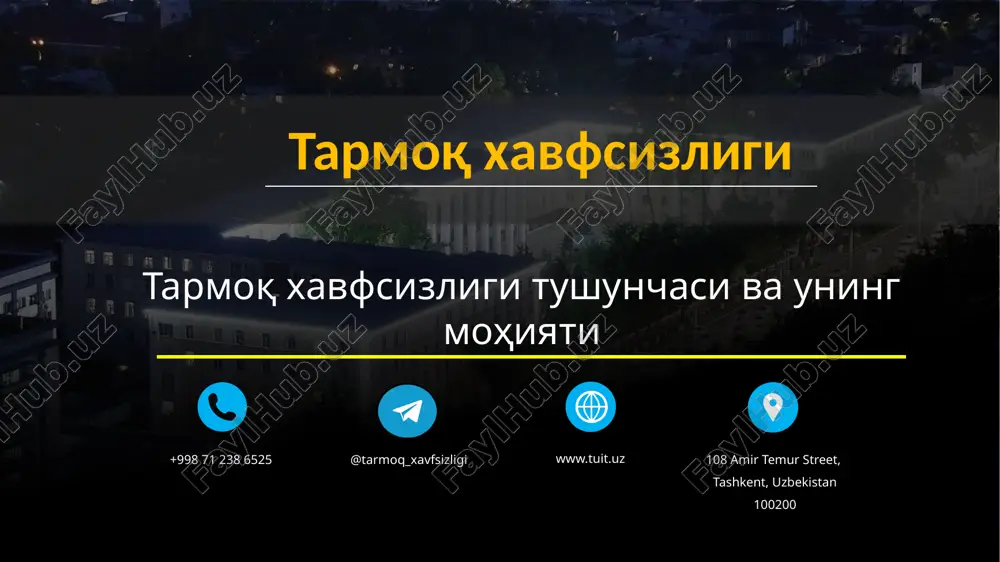 tarmoq xavfsizligi — PPTX