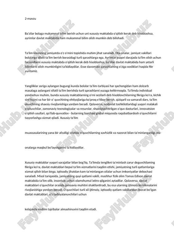 ta'limda individual yondashuv — DOCX