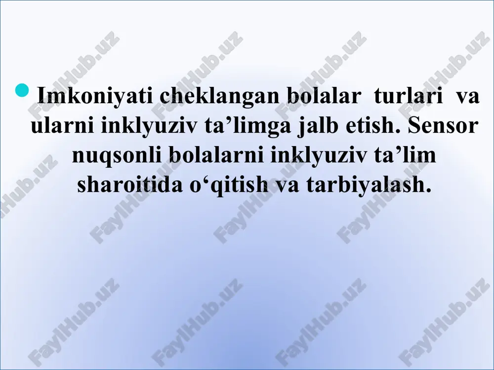 inklyuziv ta'lim — PPTX