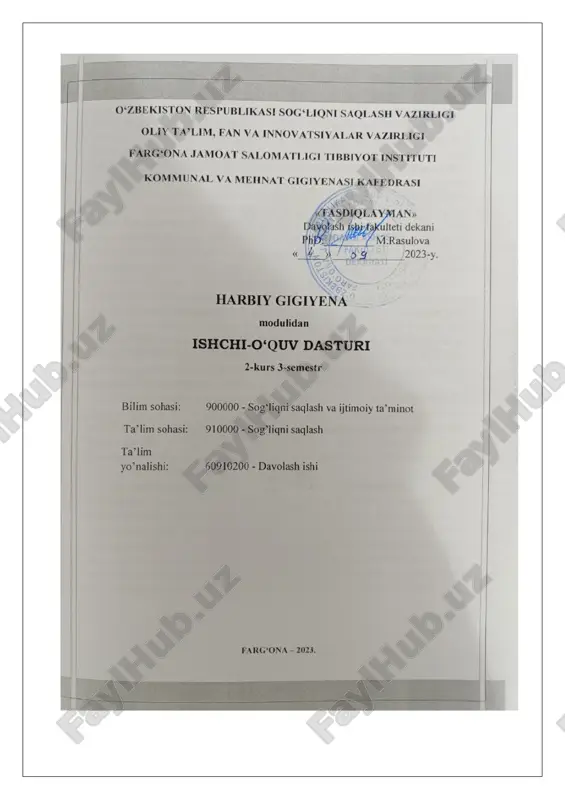 o‘quv modulining dolzarbligi va oliy ta’limdagi o‘rni — DOC